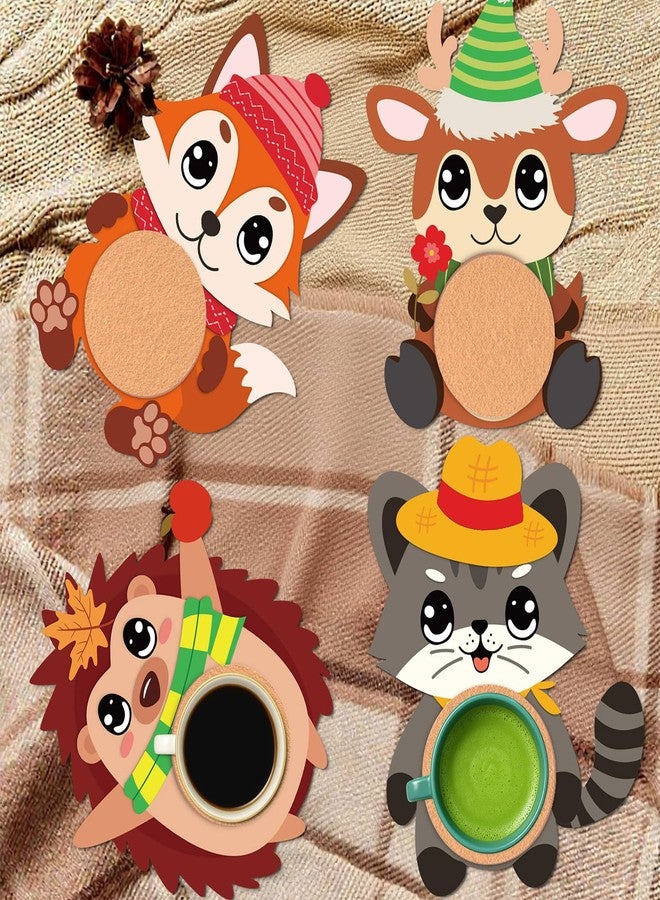 Eternity sky 32PCS Fall Thanksgiving Coaster Crafts Kits: DIY Make Your Own Autumn Turkey Cup Mat Decorations Arts and Craft for School Classroom Games Harvest Activities Home Party Supplies - Image 4